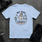 MY DOG COUNTS MY STEPS T-SHIRT