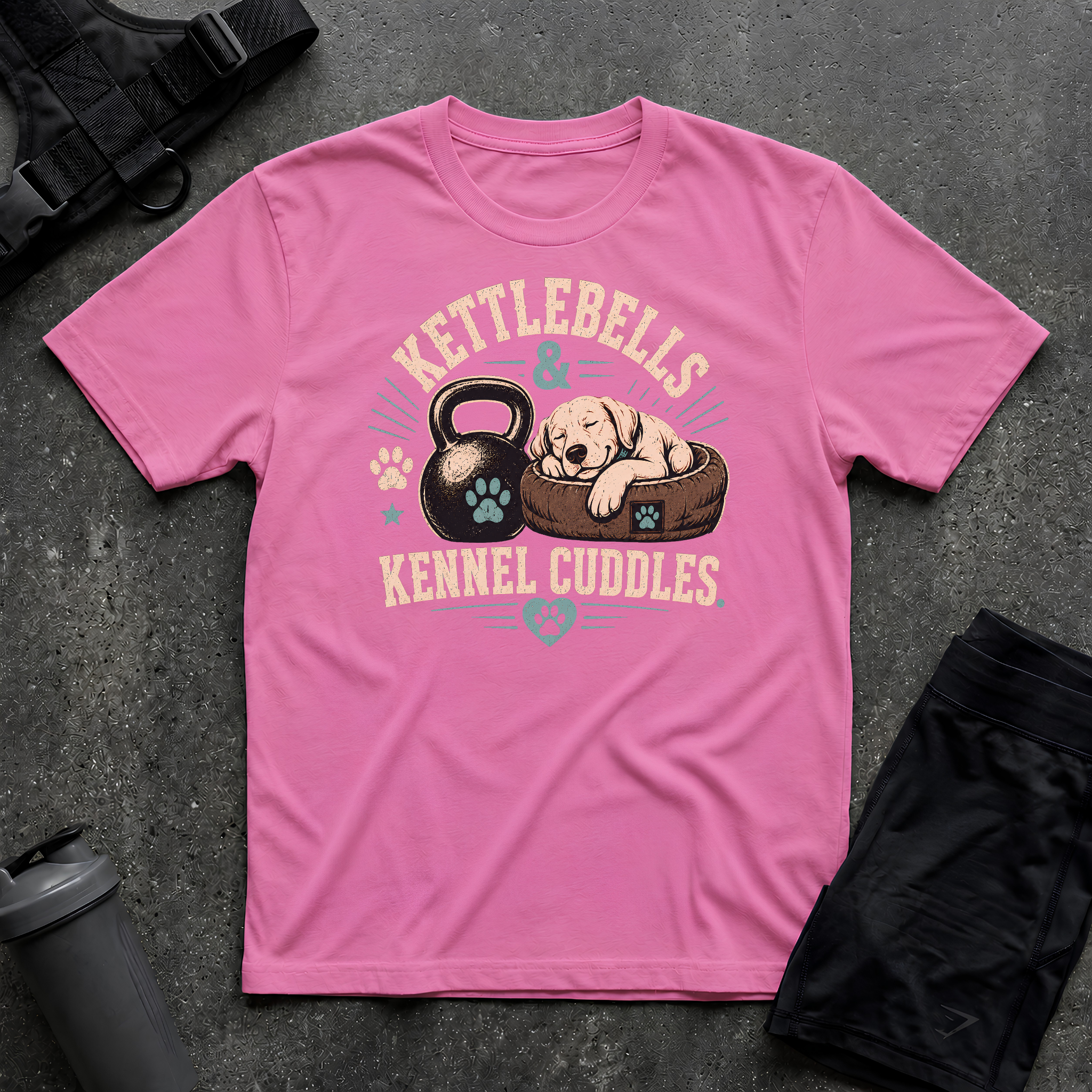 KETTLEBELLS & KENNEL CUDDLES T-SHIRT