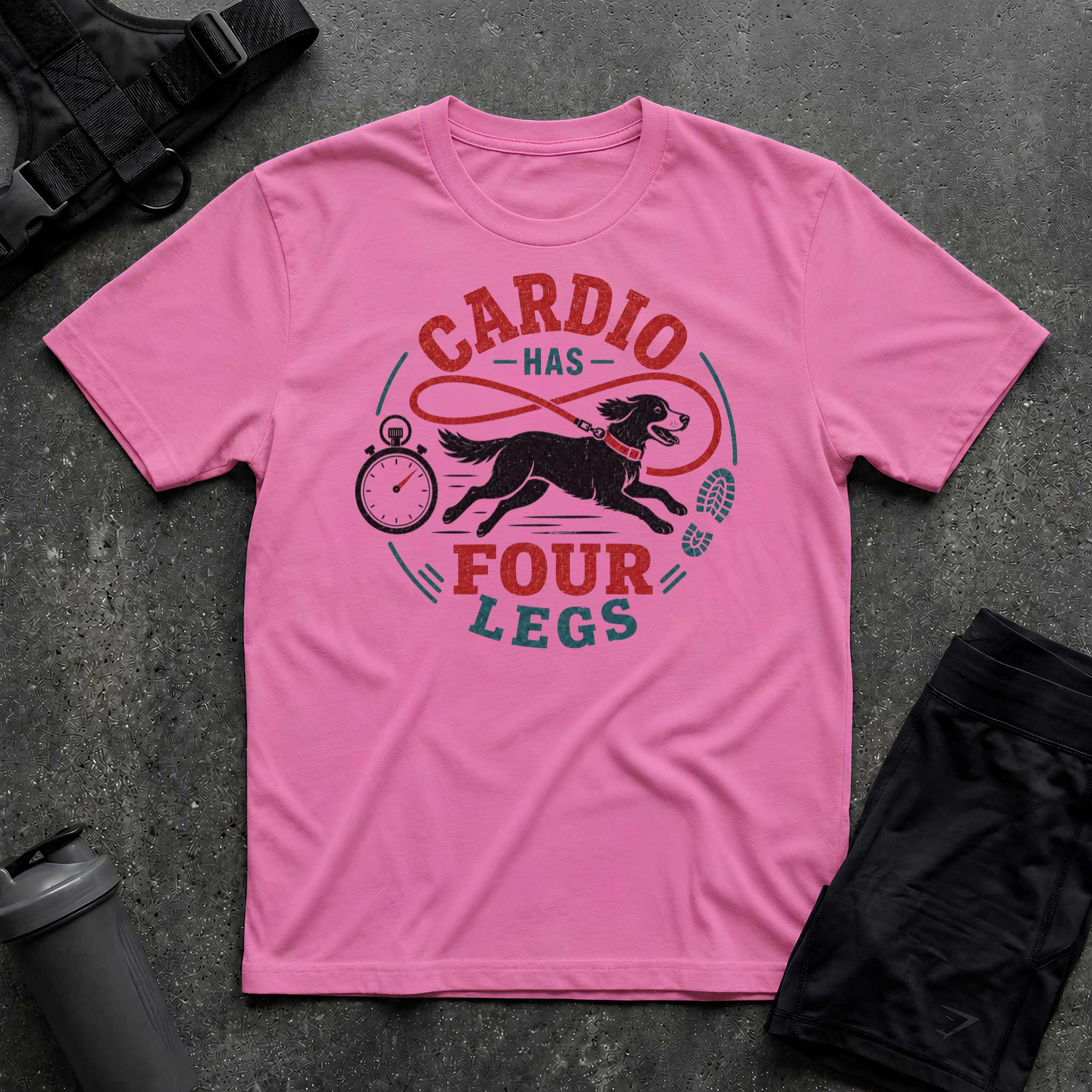 CARDIO HAS FOUR LEGS T-SHIRT