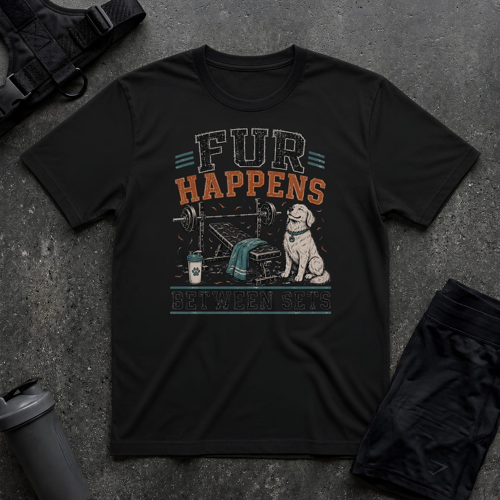 FUR HAPPENS BETWEEN SETS T-SHIRT