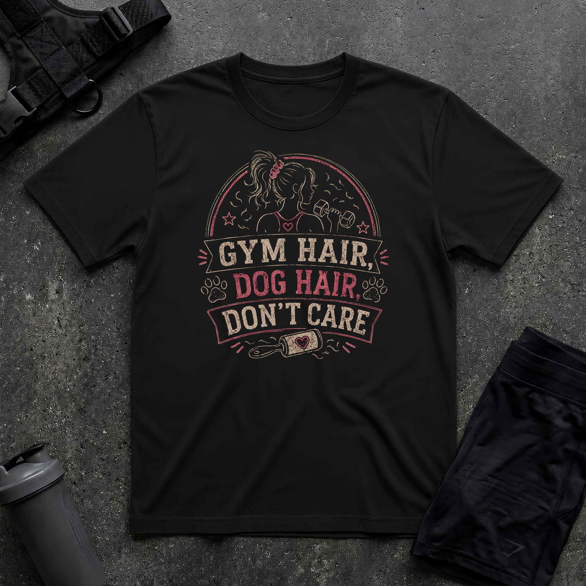 GYM HAIR DOG HAIR T-SHIRT