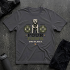 FOUR PAWS TWO PLATES 4 T-SHIRT
