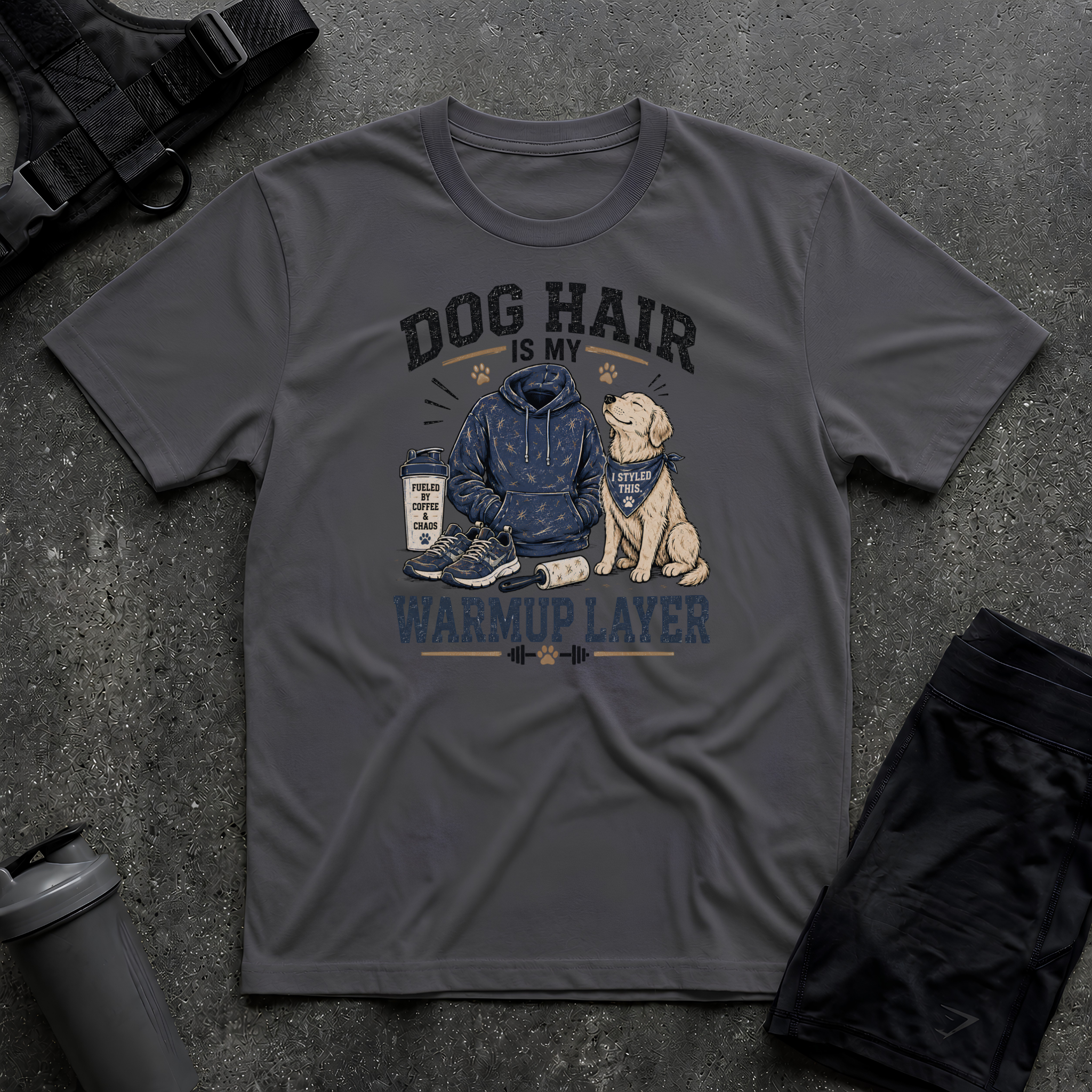 DOG HAIR IS MY WARMUP LAYER T-SHIRT