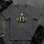 FOUR PAWS TWO PLATES 2 T-SHIRT