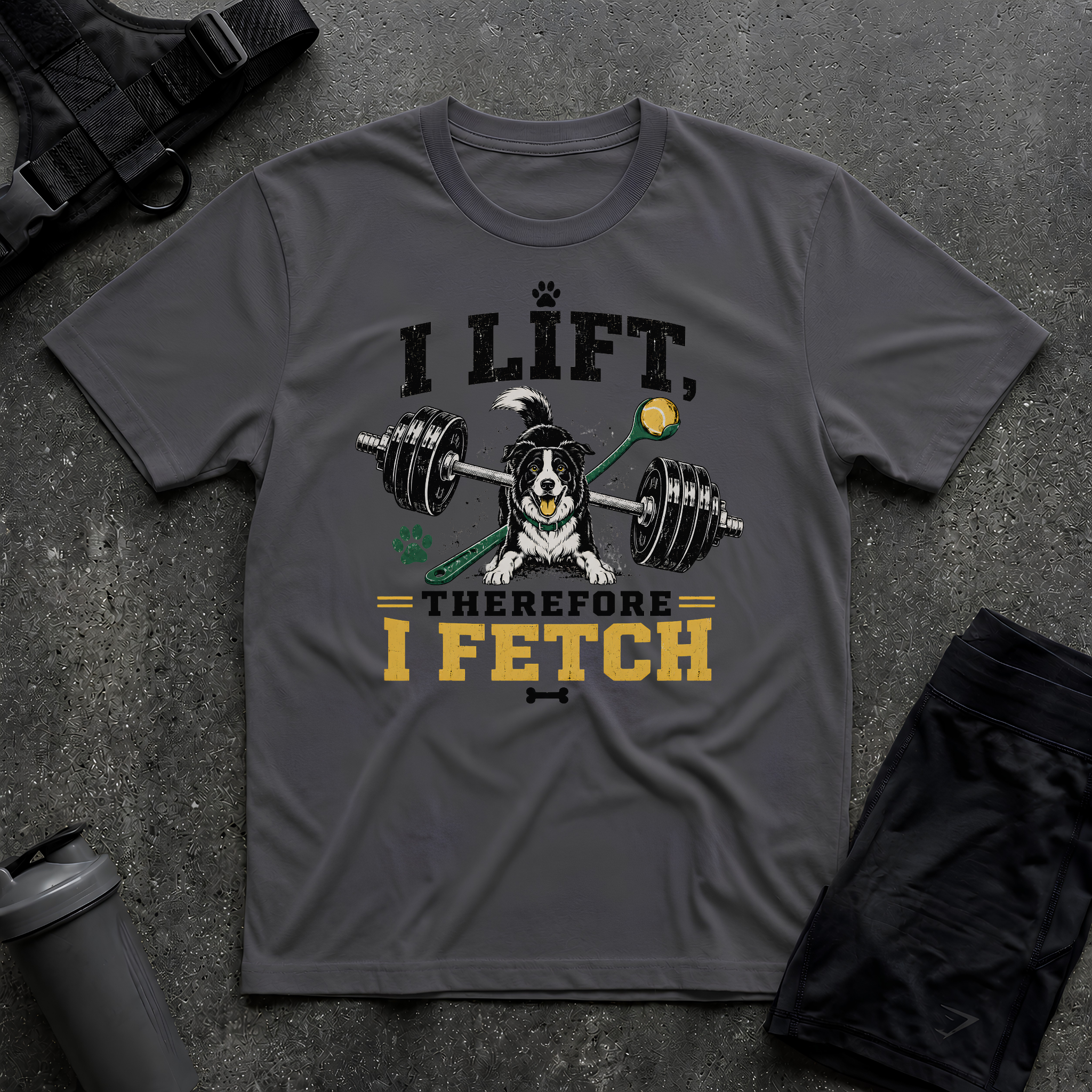 I LIFT THEREFORE I FETCH T-SHIRT