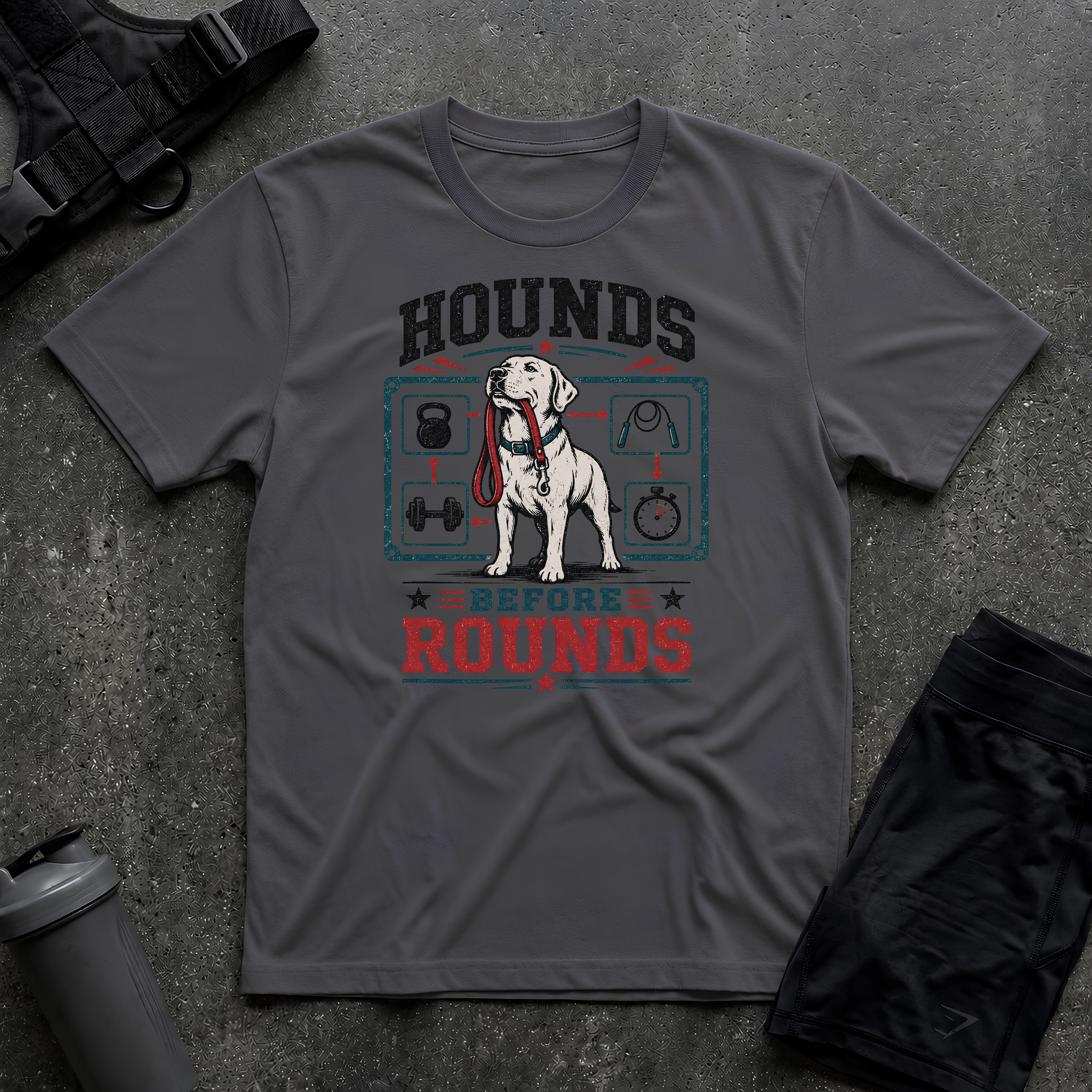 HOUNDS BEFORE ROUNDS 2 T-SHIRT
