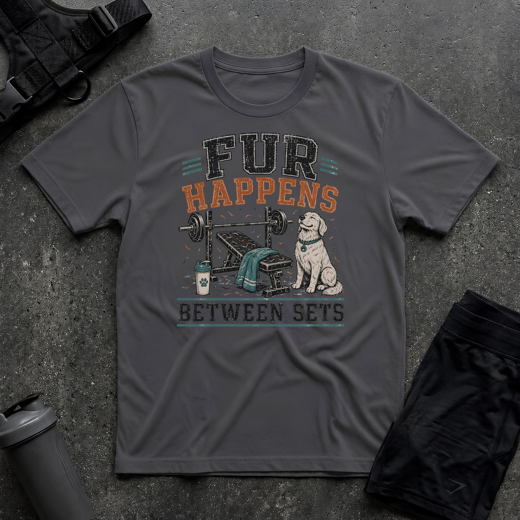 FUR HAPPENS BETWEEN SETS T-SHIRT