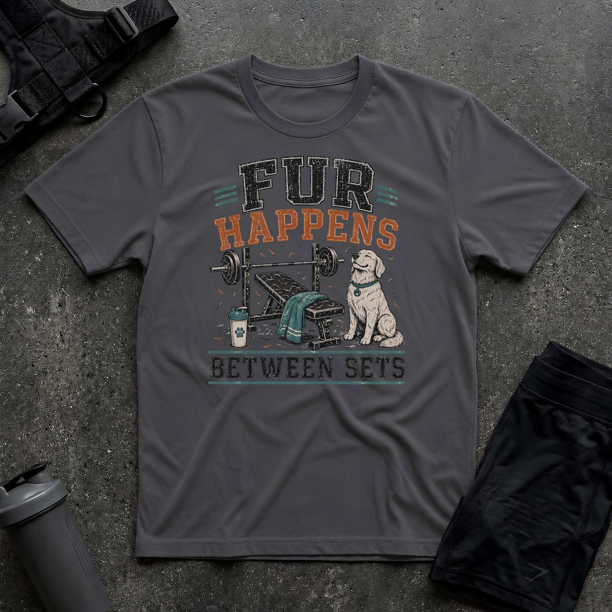 FUR HAPPENS BETWEEN SETS T-SHIRT