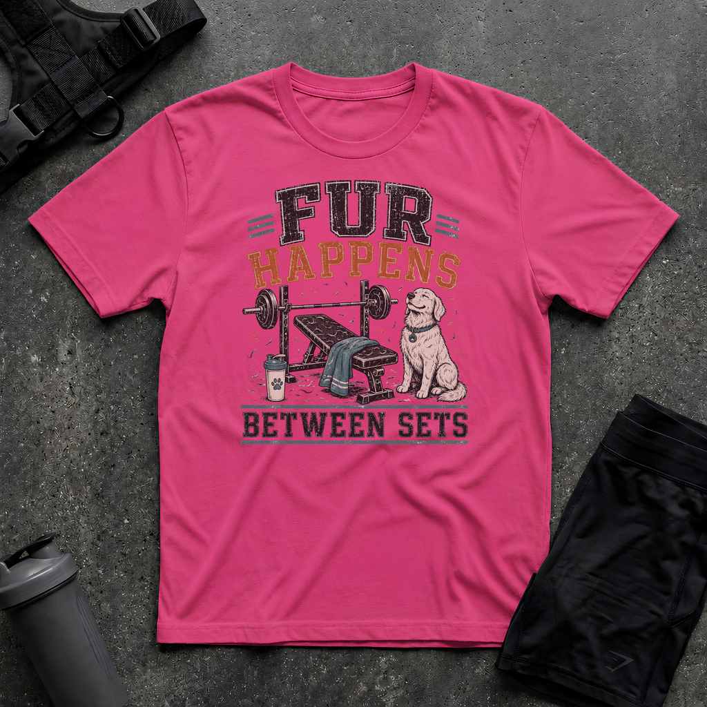 FUR HAPPENS BETWEEN SETS T-SHIRT