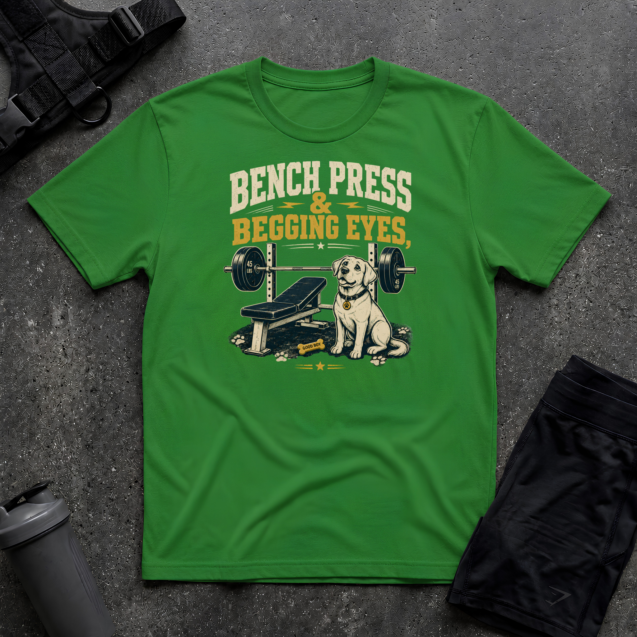 BENCH PRESS & BEGGING EYES 2 T-SHIRT