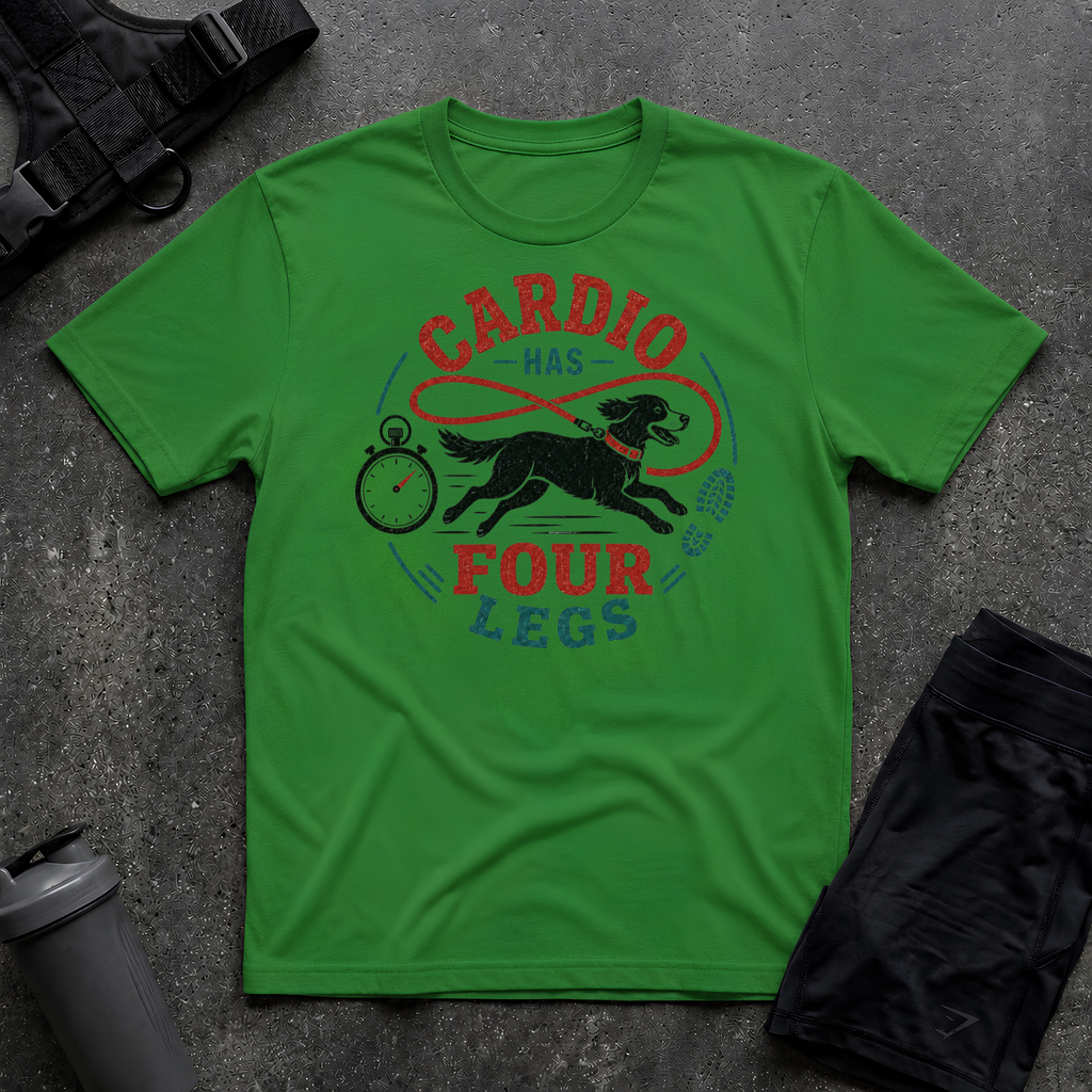 CARDIO HAS FOUR LEGS T-SHIRT