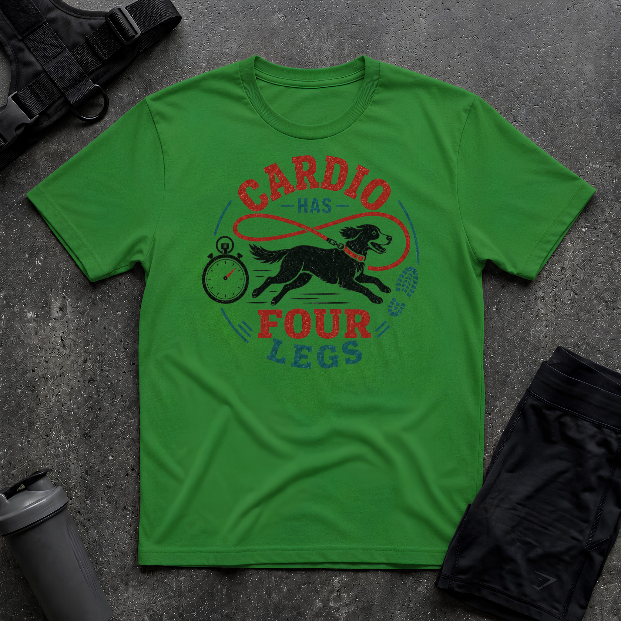 CARDIO HAS FOUR LEGS T-SHIRT