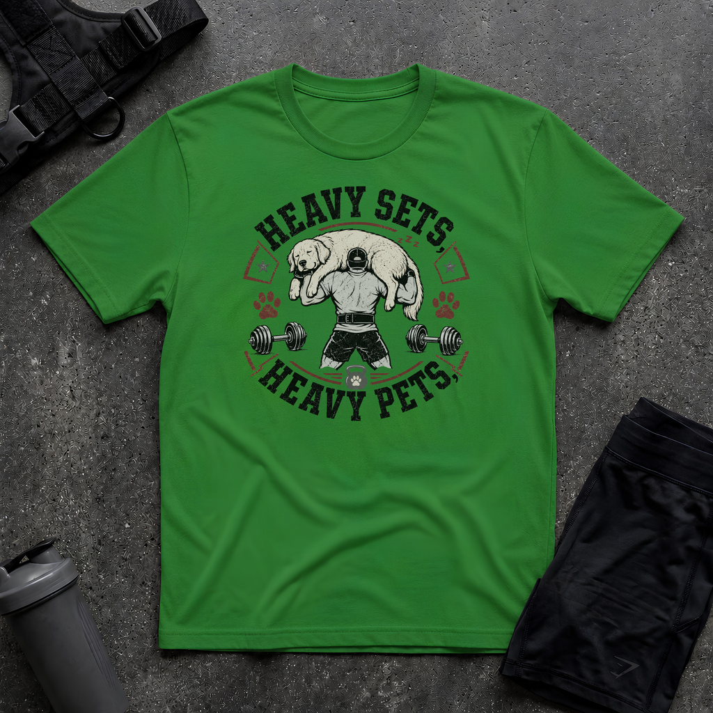 HEAVY SETS HEAVY PETS T-SHIRT
