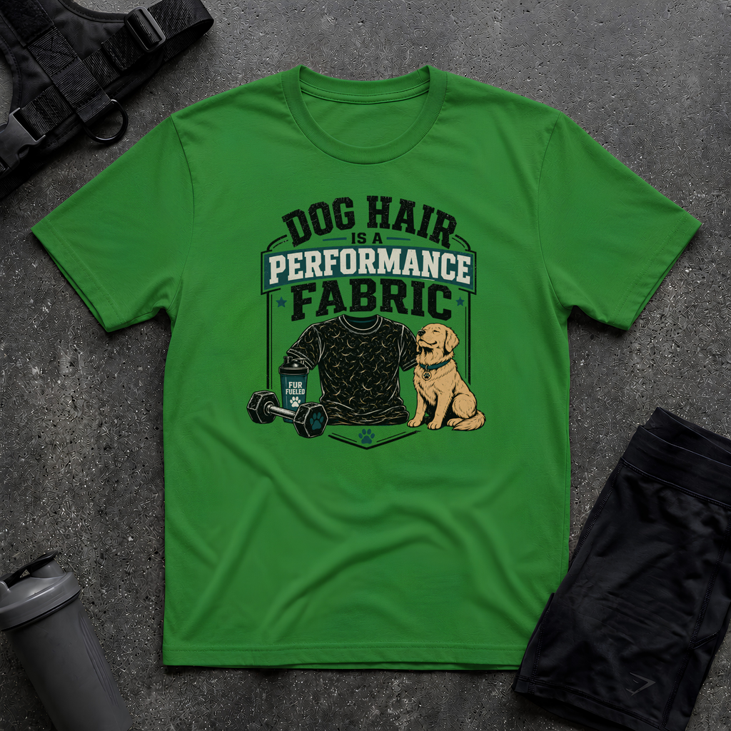DOG HAIR IS A PERFORMANCE FABRIC T-SHIRT