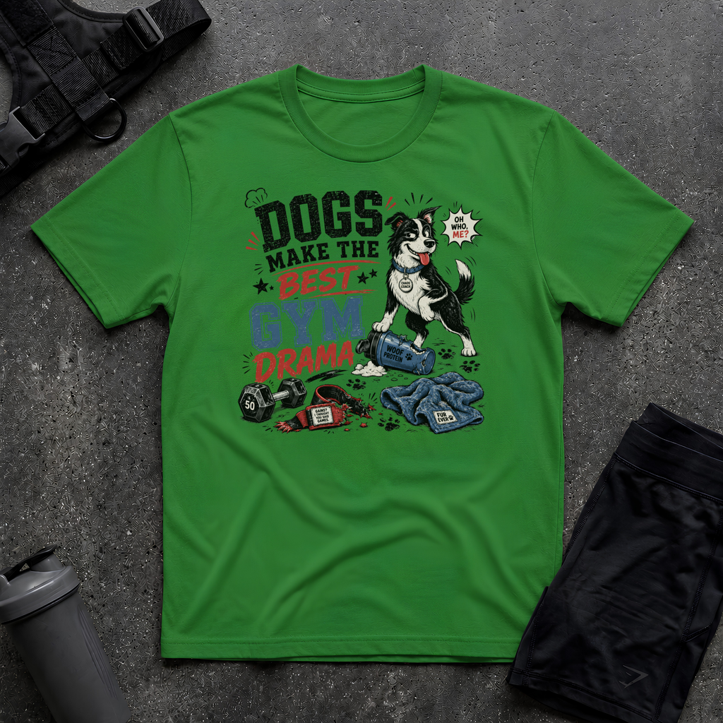 DOGS MAKE THE BEST GYM DRAMA T-SHIRT
