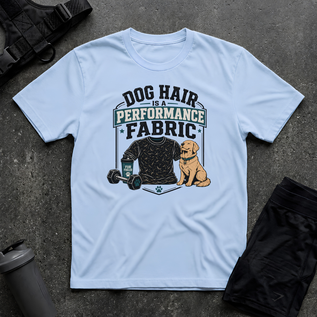 DOG HAIR IS A PERFORMANCE FABRIC T-SHIRT