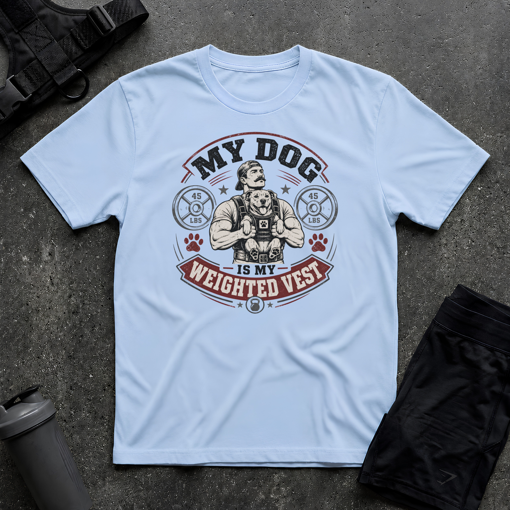 MY DOG IS THE WEIGHTED VEST T-SHIRT
