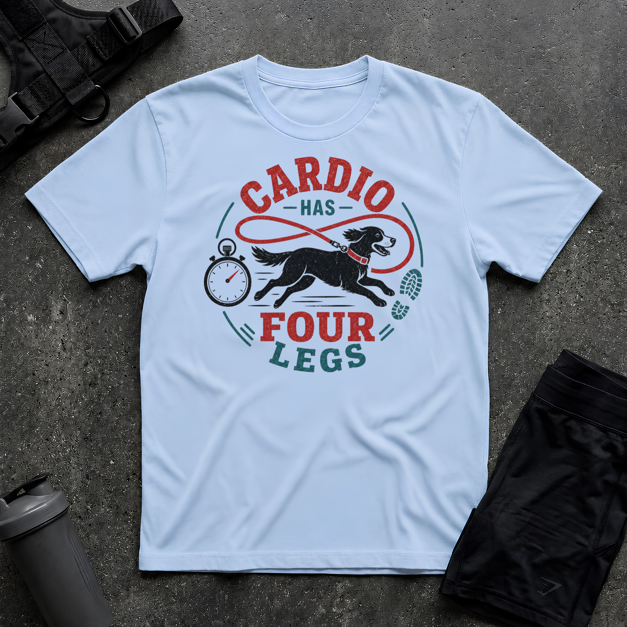 CARDIO HAS FOUR LEGS T-SHIRT