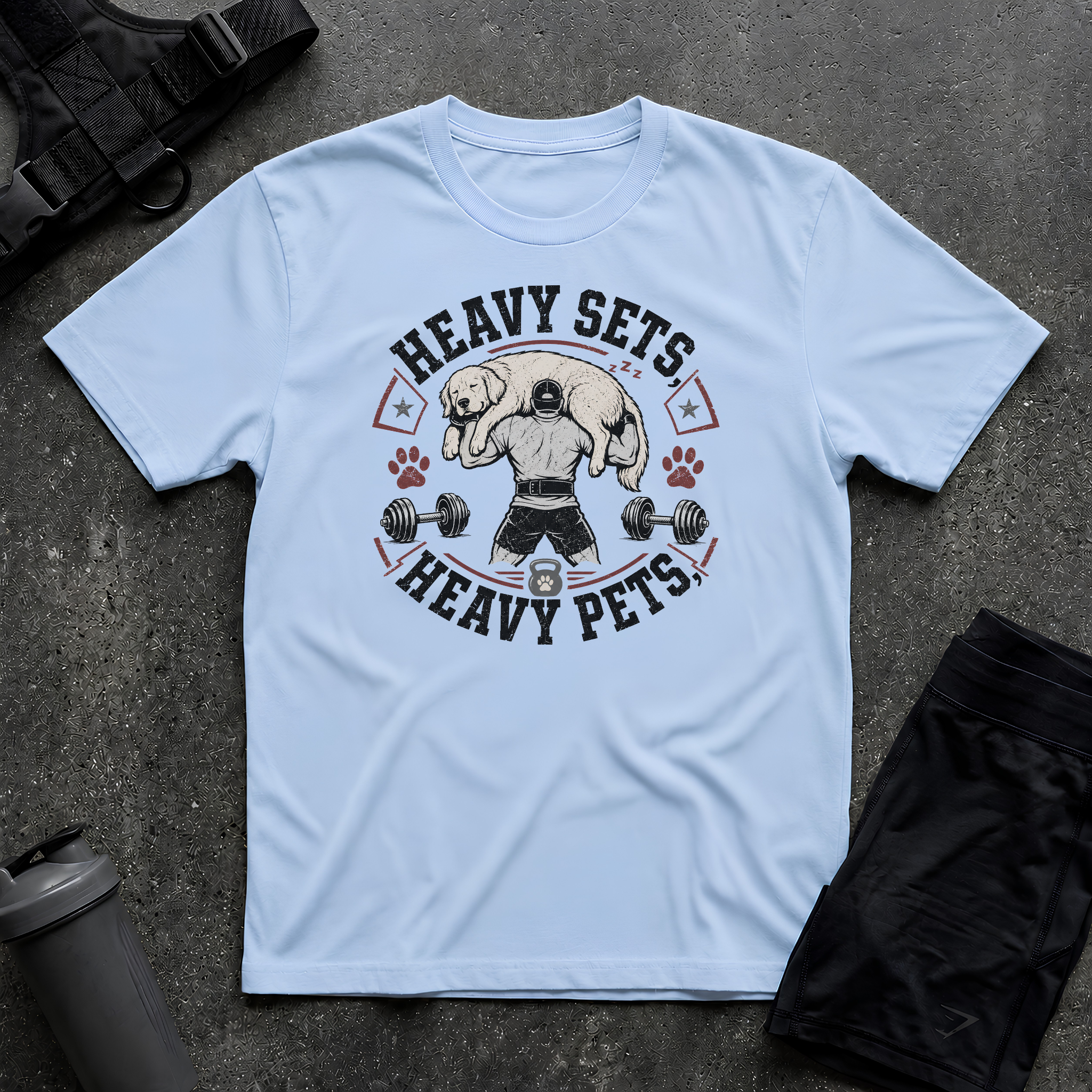 HEAVY SETS HEAVY PETS T-SHIRT