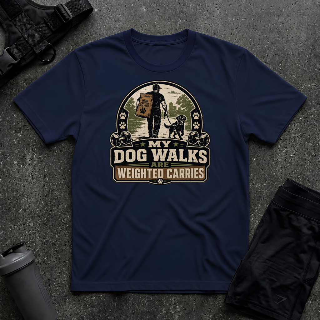 MY DOG WALKS ARE WEIGHTED CARRIES T-SHIRT