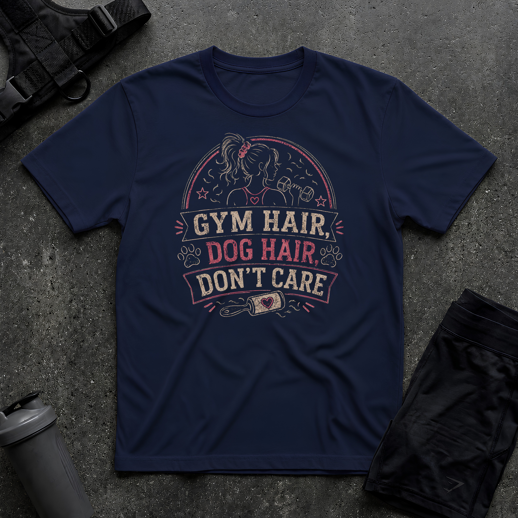 GYM HAIR DOG HAIR T-SHIRT