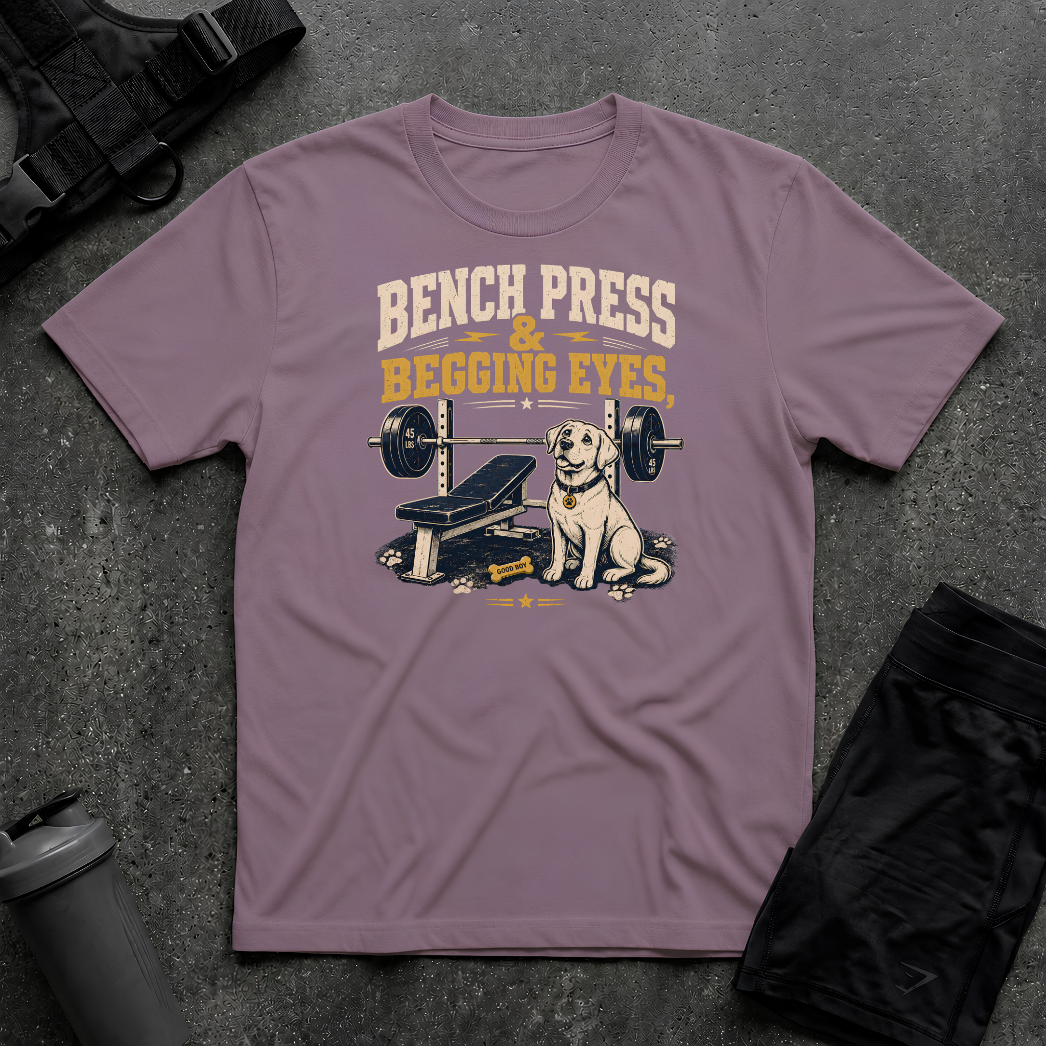 BENCH PRESS & BEGGING EYES 2 T-SHIRT