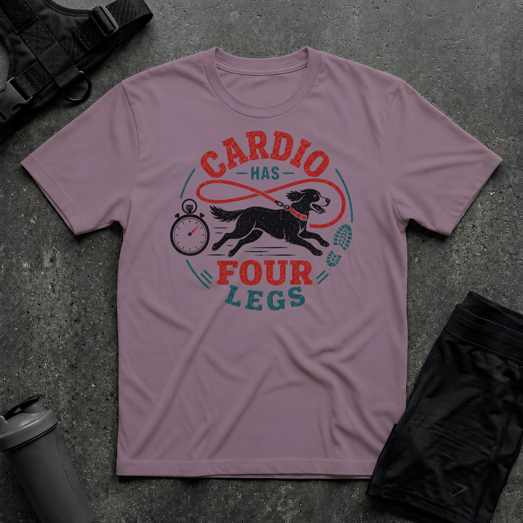 CARDIO HAS FOUR LEGS T-SHIRT