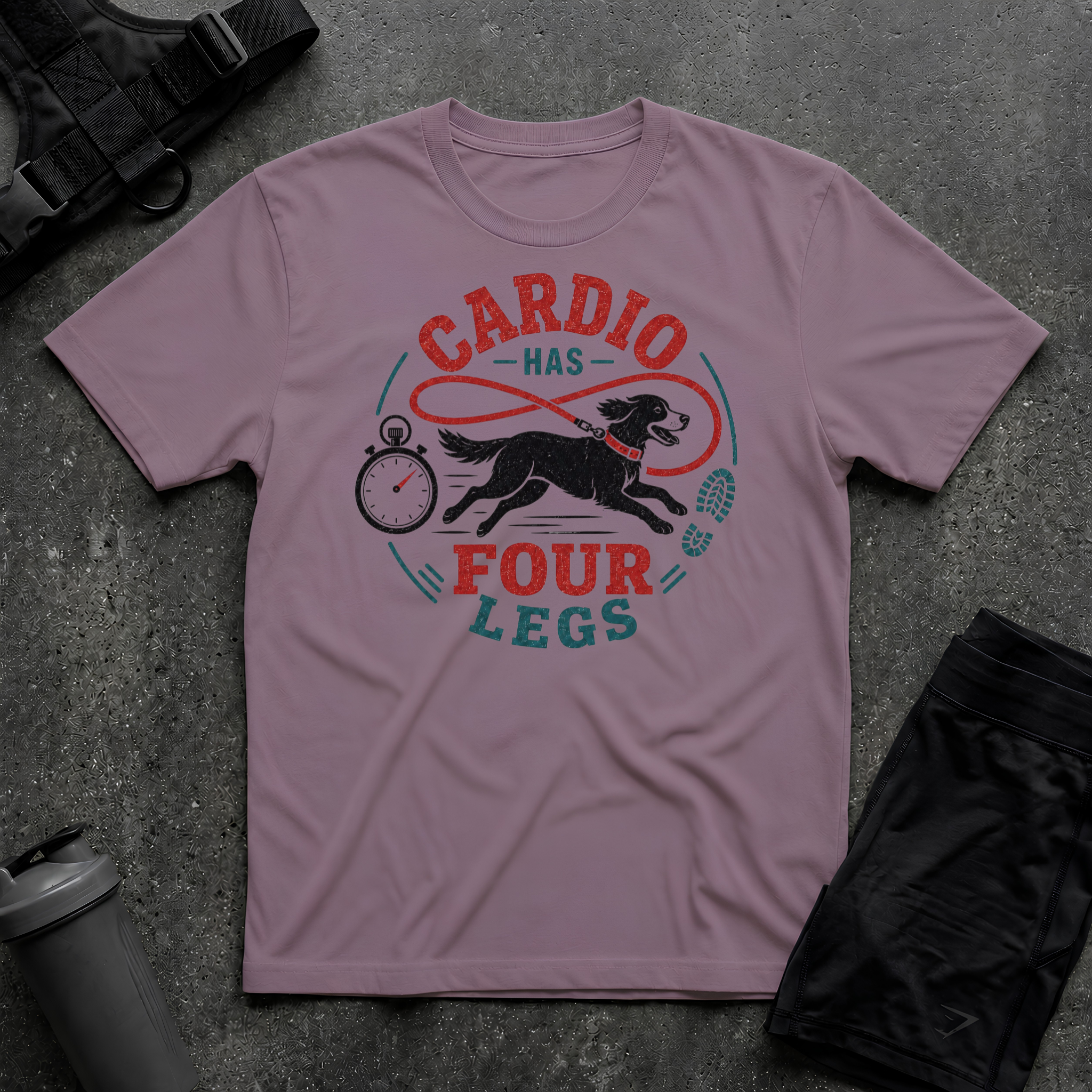 CARDIO HAS FOUR LEGS T-SHIRT