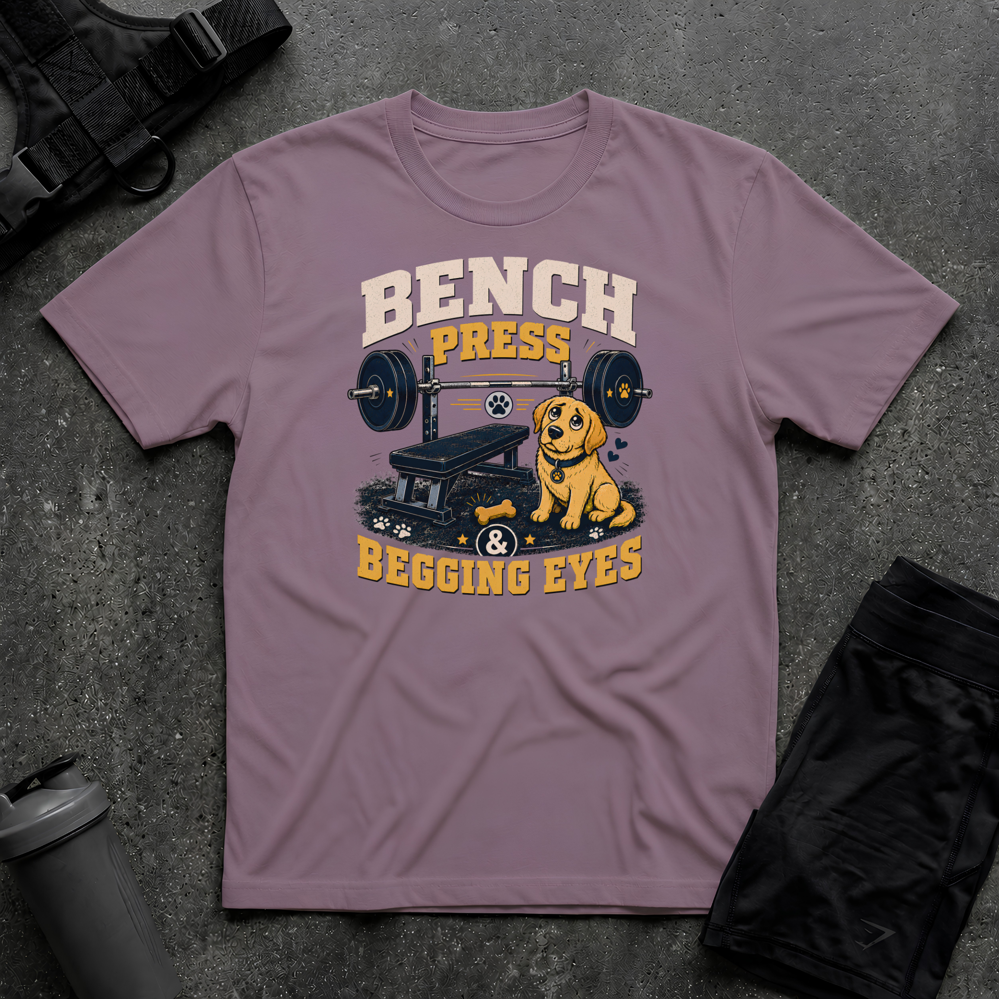 BENCH PRESS & BEGGING EYES T-SHIRT