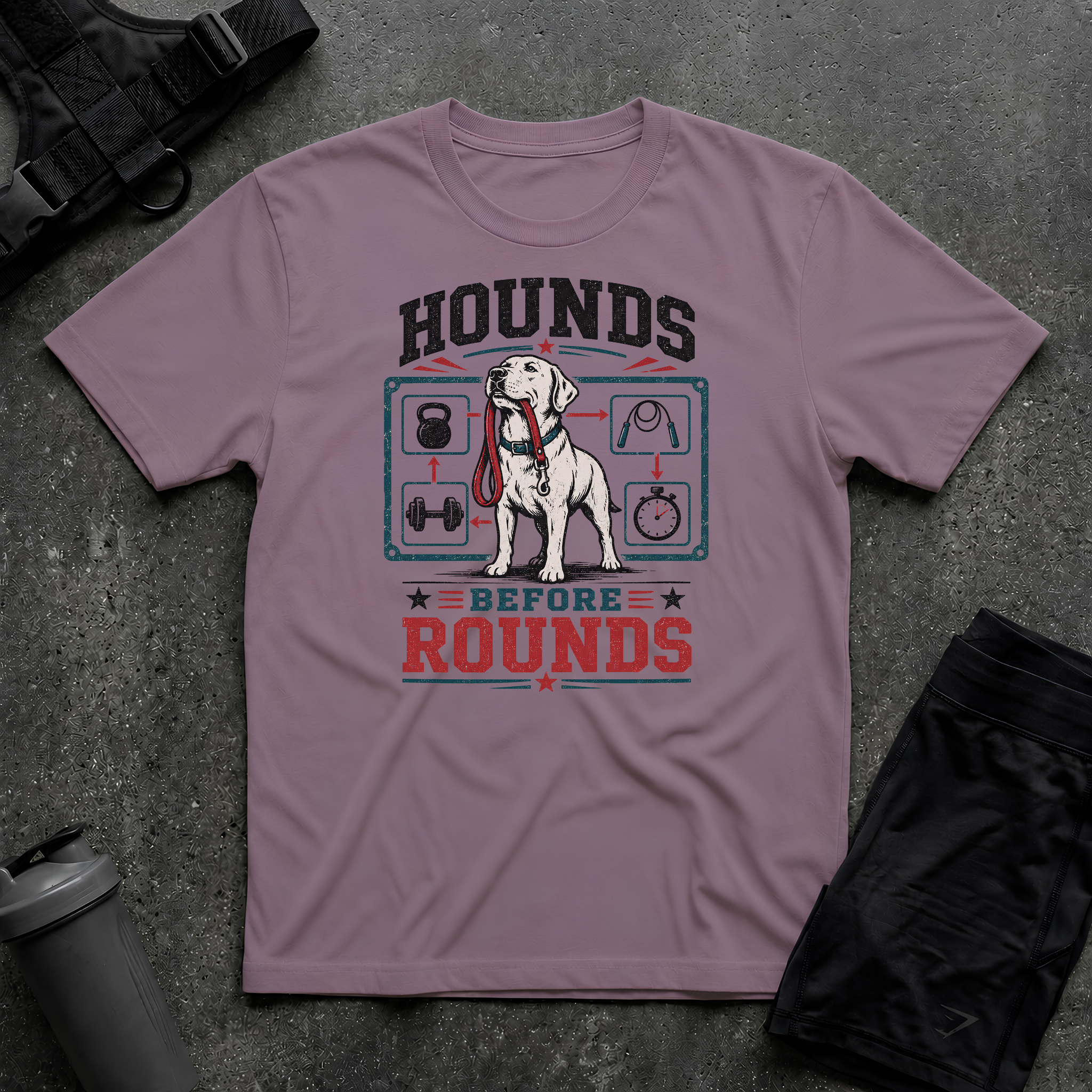 HOUNDS BEFORE ROUNDS 2 T-SHIRT