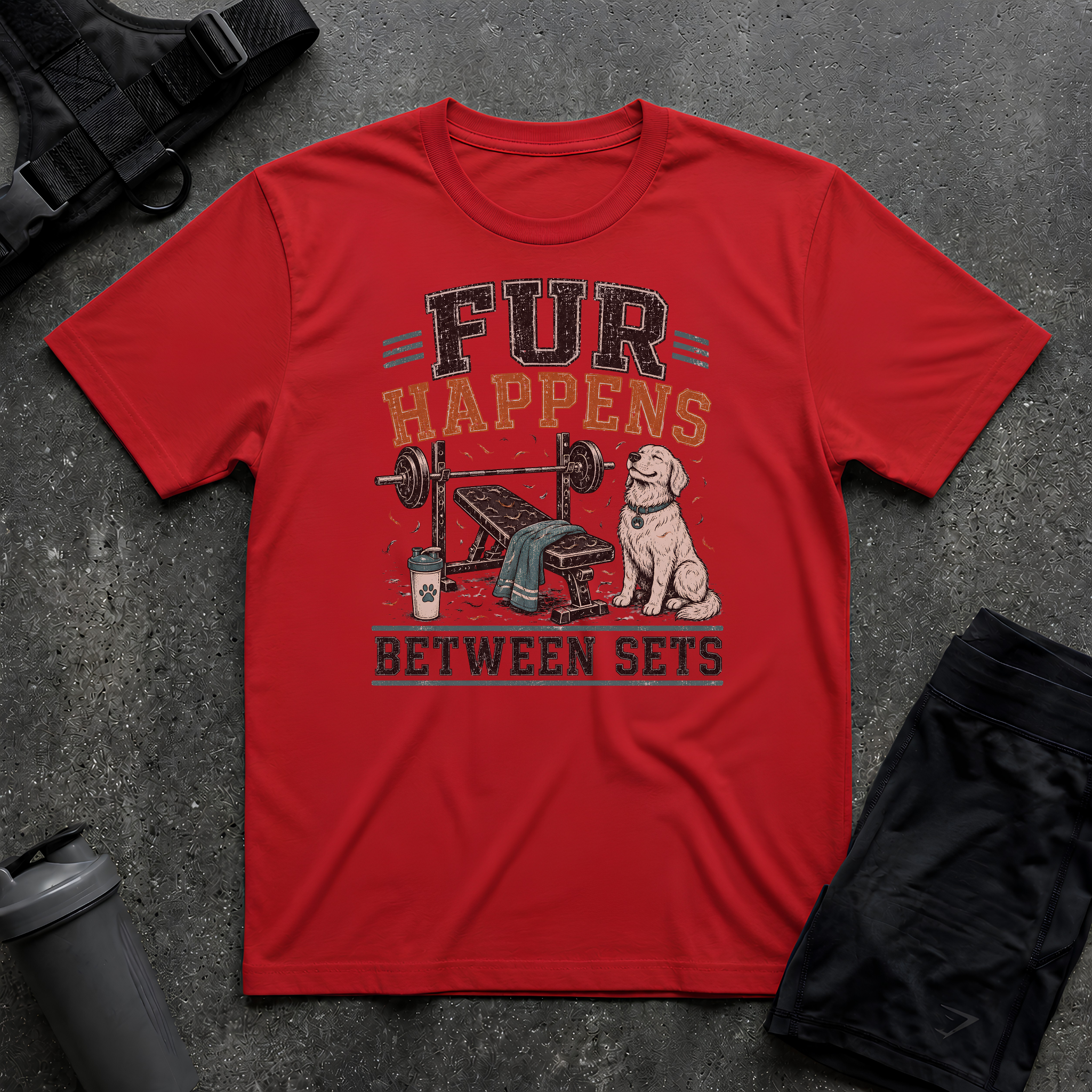 FUR HAPPENS BETWEEN SETS T-SHIRT