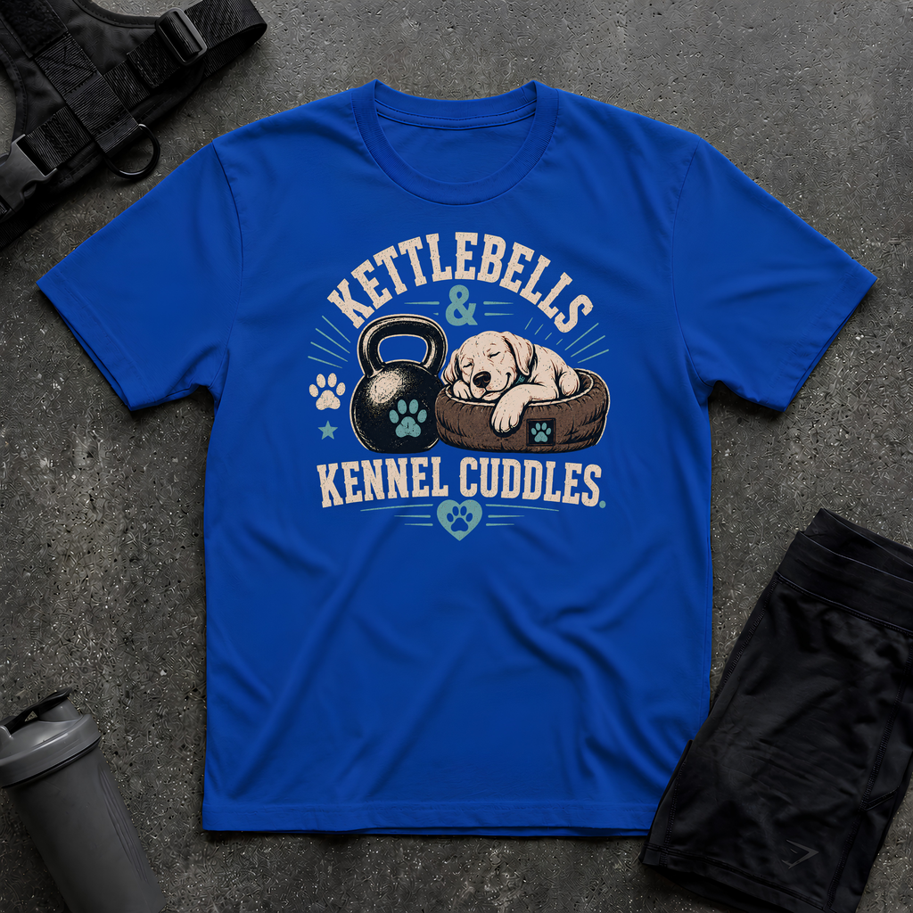 KETTLEBELLS & KENNEL CUDDLES T-SHIRT