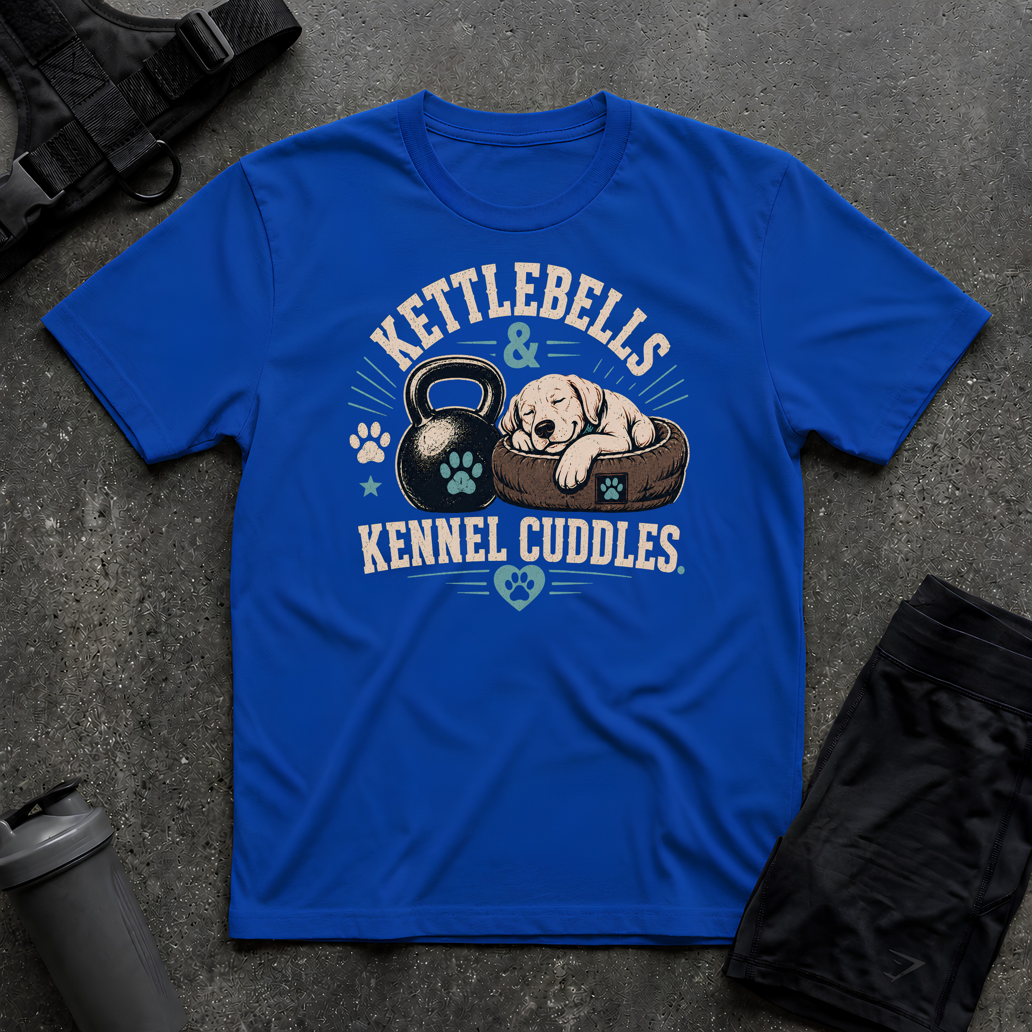 KETTLEBELLS & KENNEL CUDDLES T-SHIRT