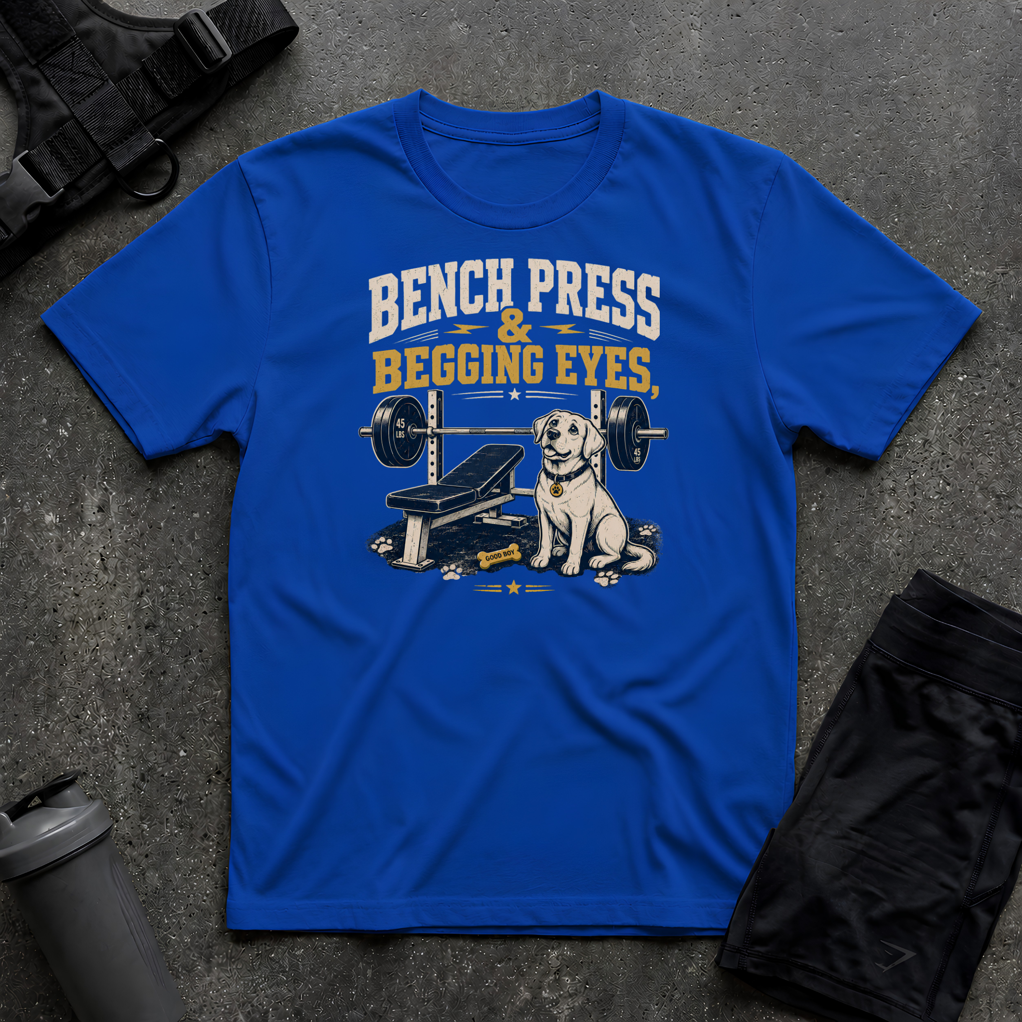 BENCH PRESS & BEGGING EYES 2 T-SHIRT