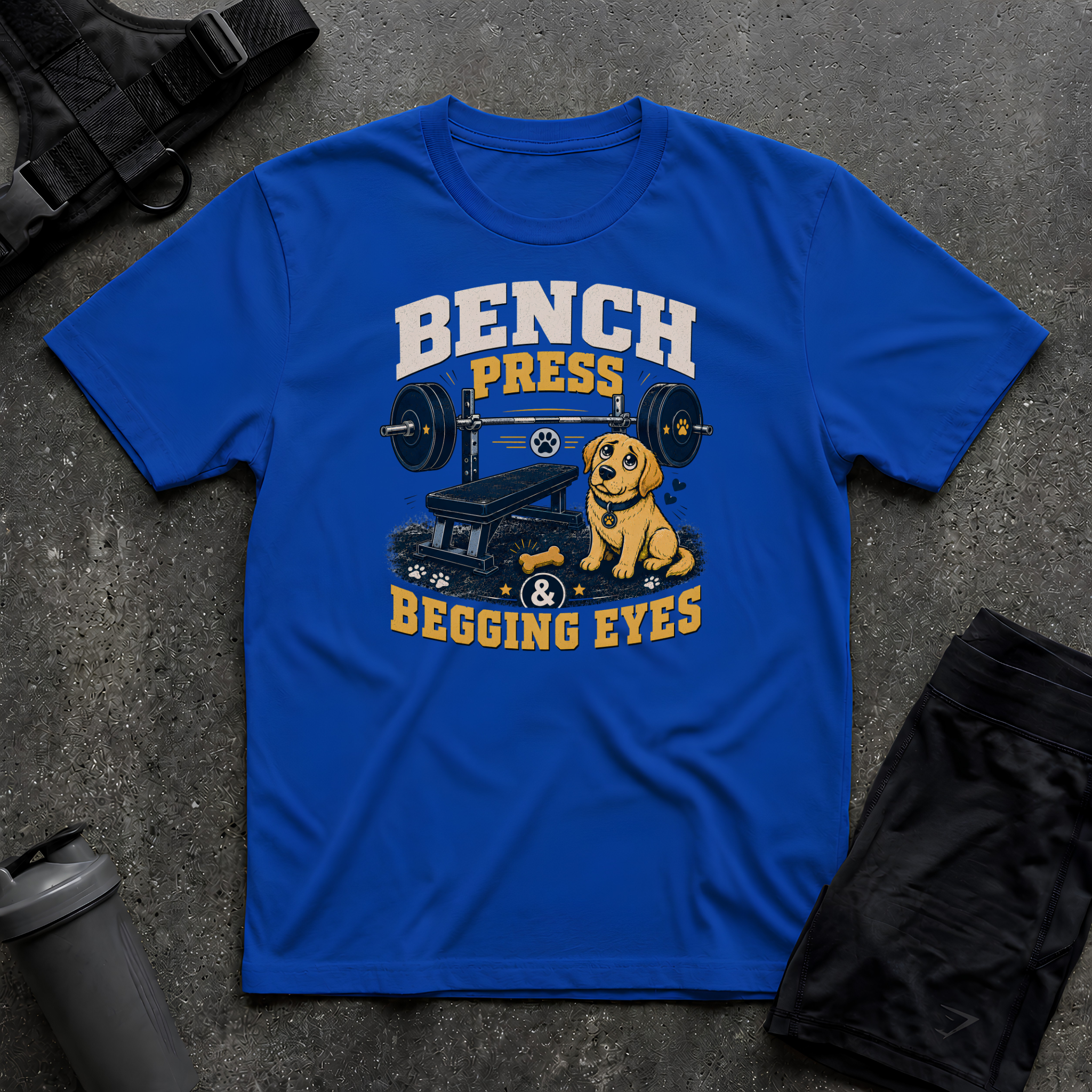 BENCH PRESS & BEGGING EYES T-SHIRT