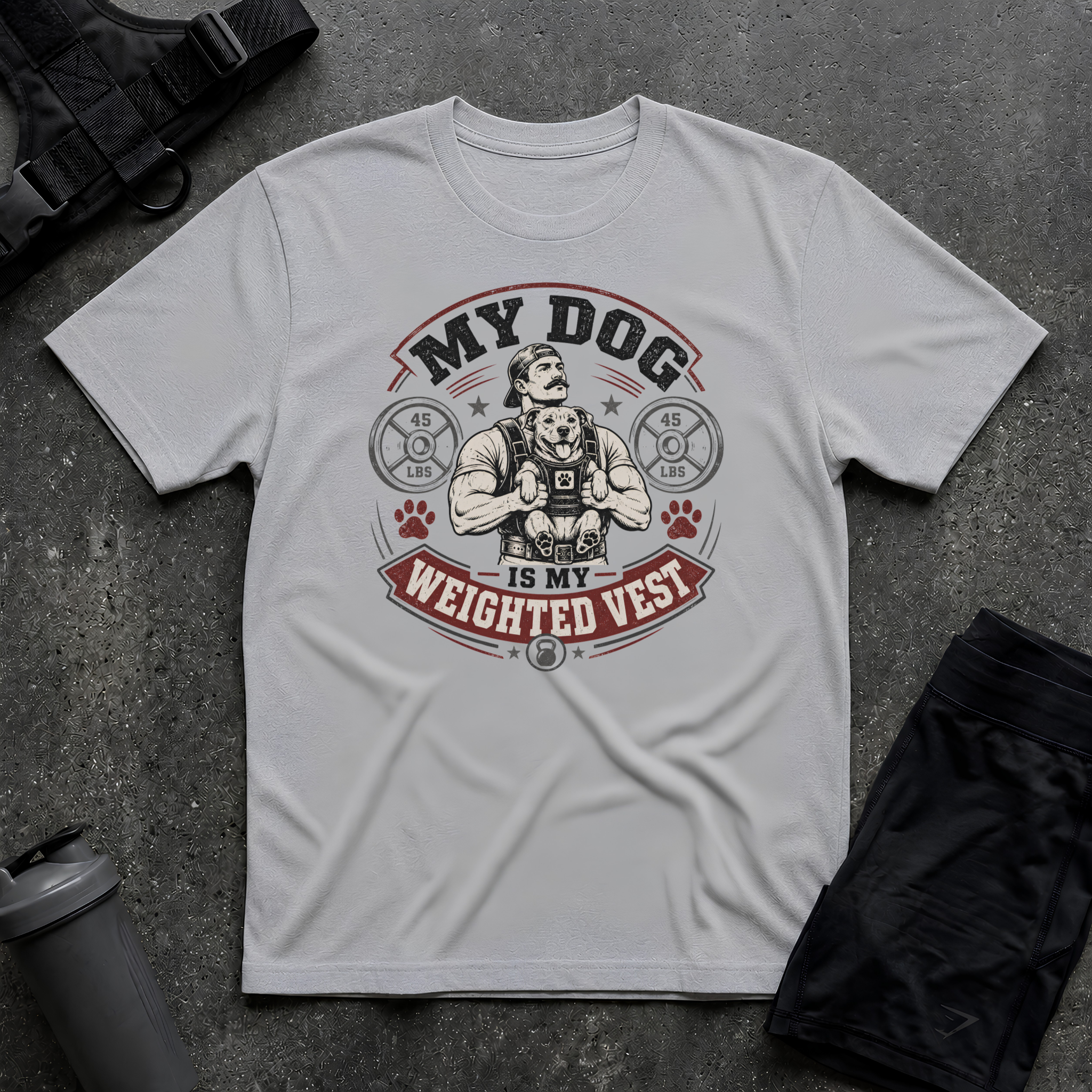 MY DOG IS THE WEIGHTED VEST T-SHIRT