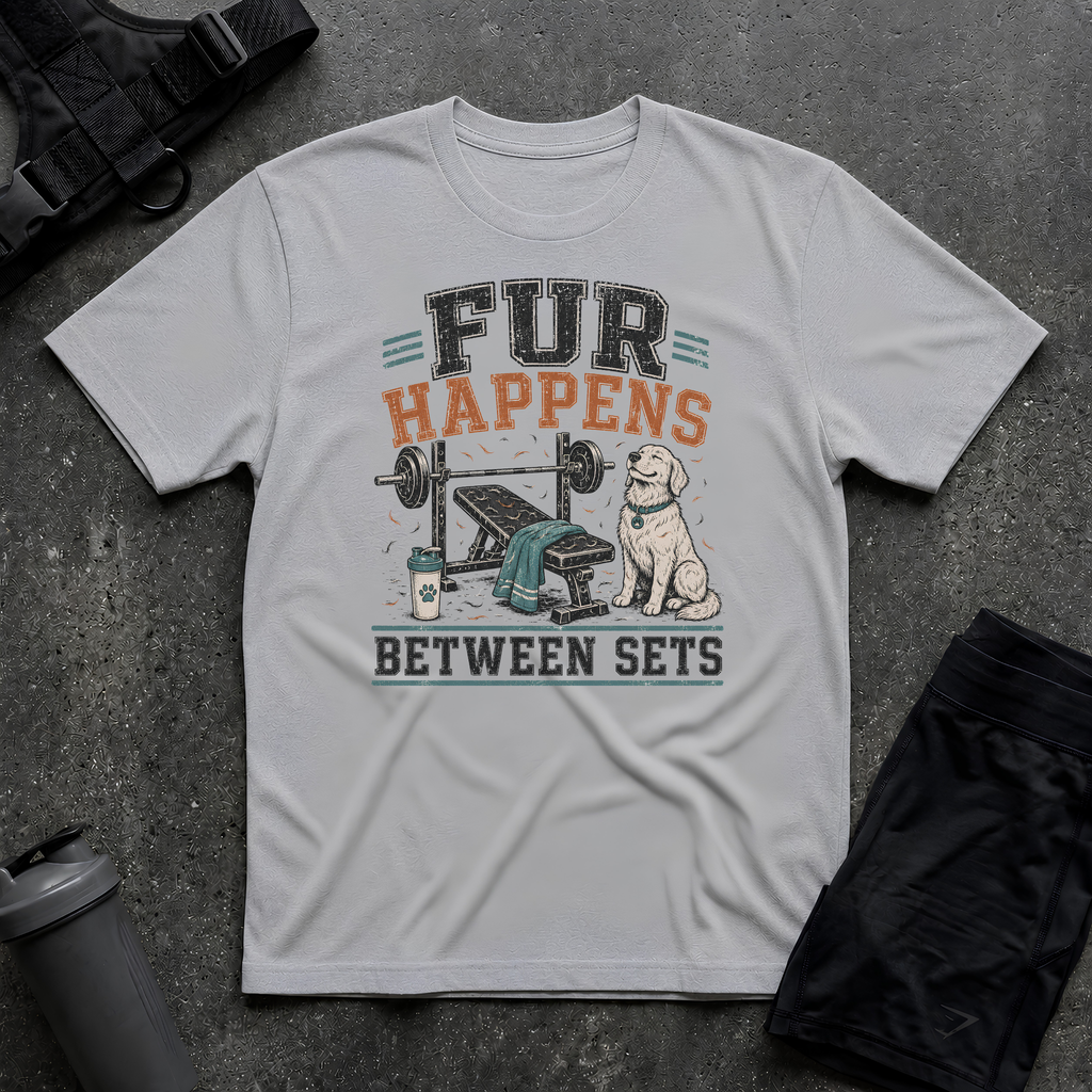 FUR HAPPENS BETWEEN SETS T-SHIRT