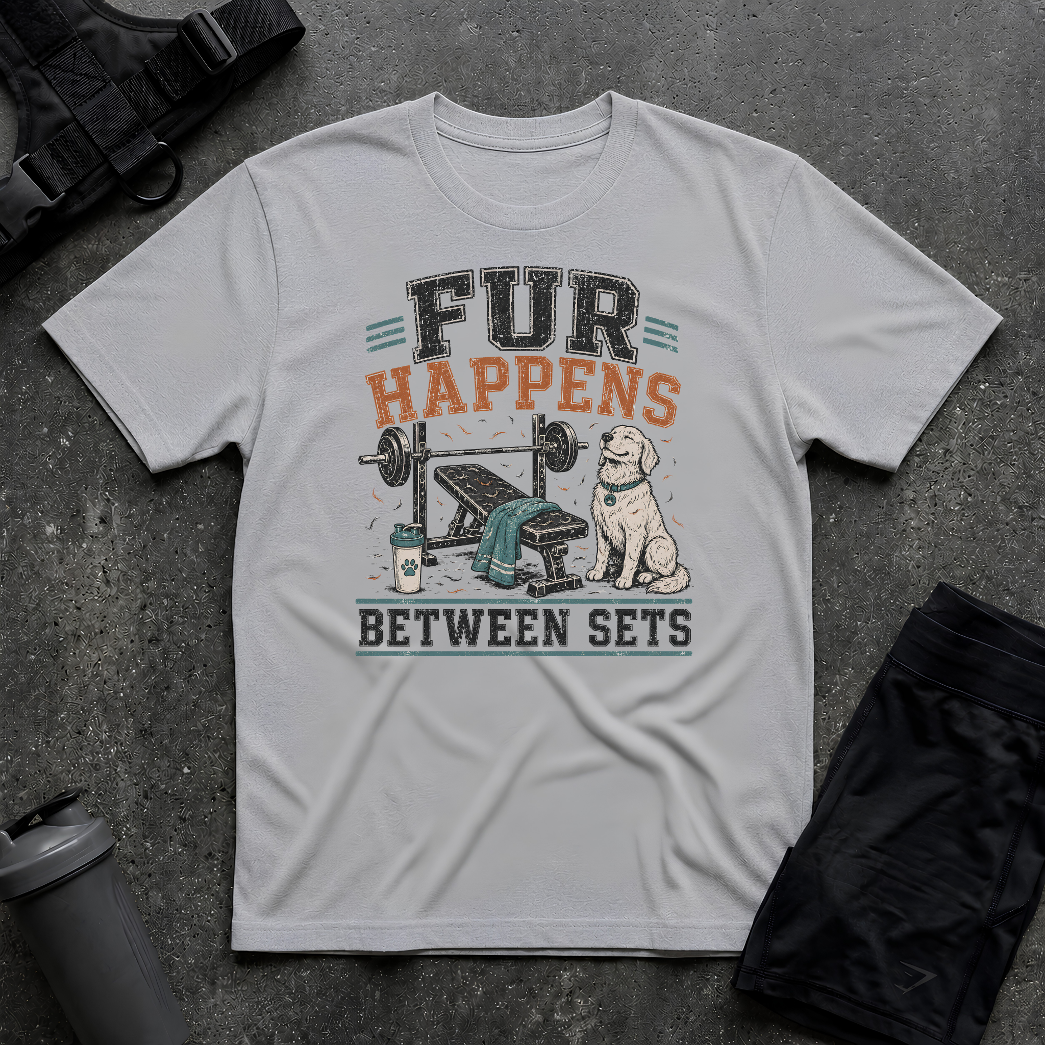 FUR HAPPENS BETWEEN SETS T-SHIRT