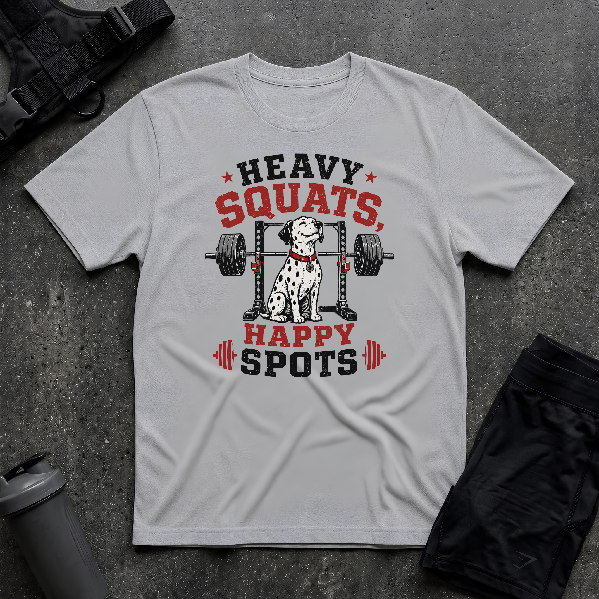 HEAVY SQUATS HAPPY SPOTS T-SHIRT