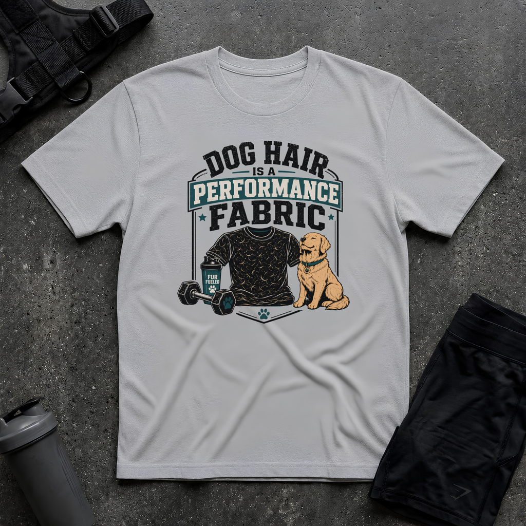DOG HAIR IS A PERFORMANCE FABRIC T-SHIRT
