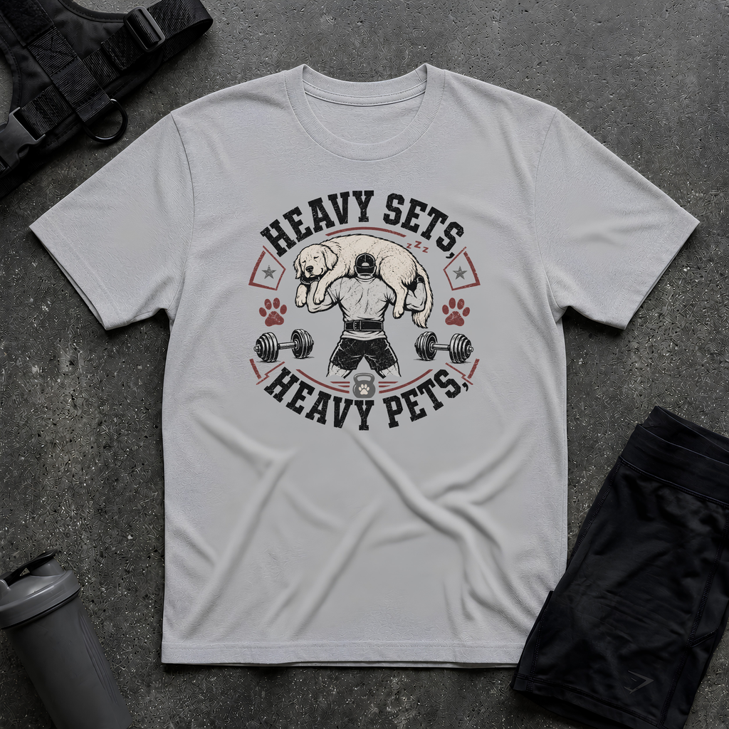 HEAVY SETS HEAVY PETS T-SHIRT