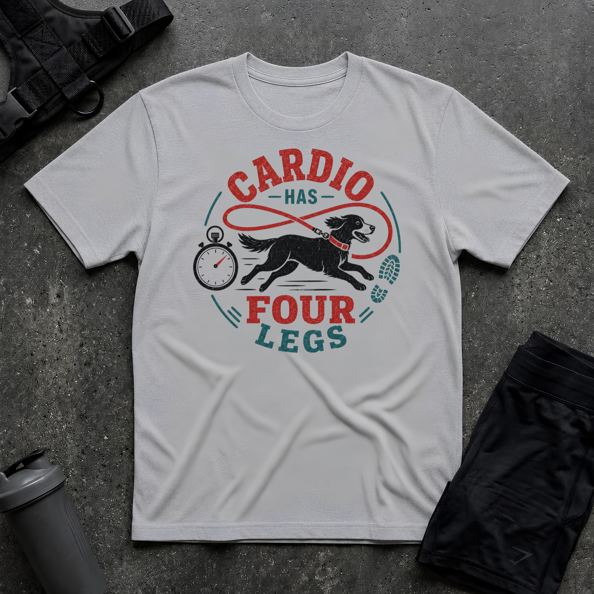 CARDIO HAS FOUR LEGS T-SHIRT