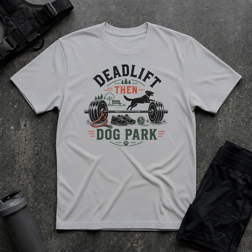 DEADLIFT THEN DOG PARK T-SHIRT