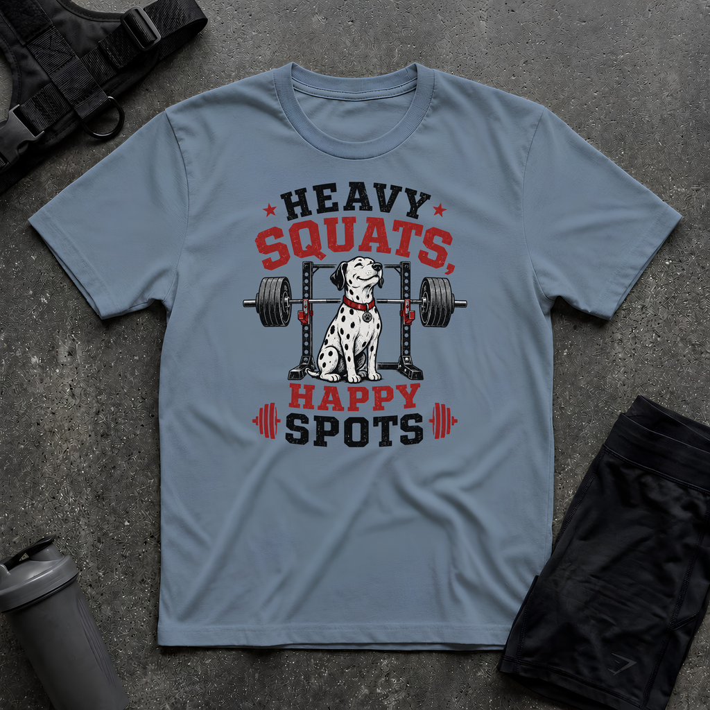 HEAVY SQUATS HAPPY SPOTS T-SHIRT