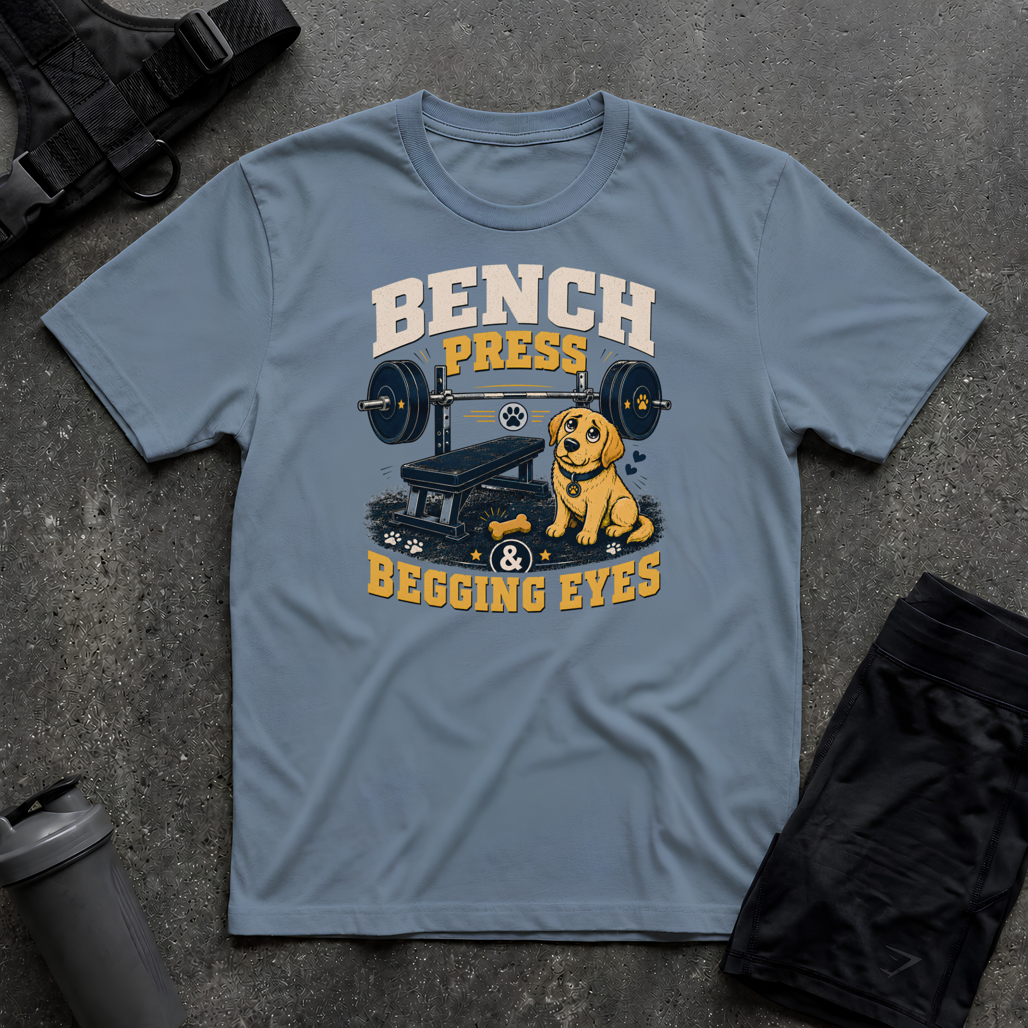 BENCH PRESS & BEGGING EYES T-SHIRT