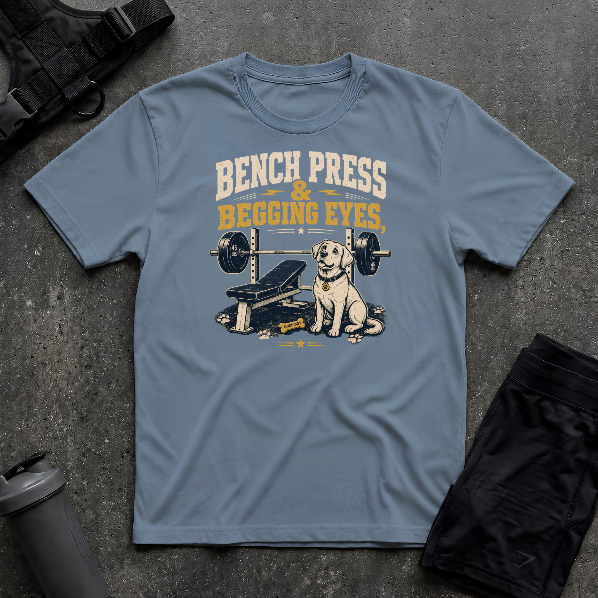 BENCH PRESS & BEGGING EYES 2 T-SHIRT