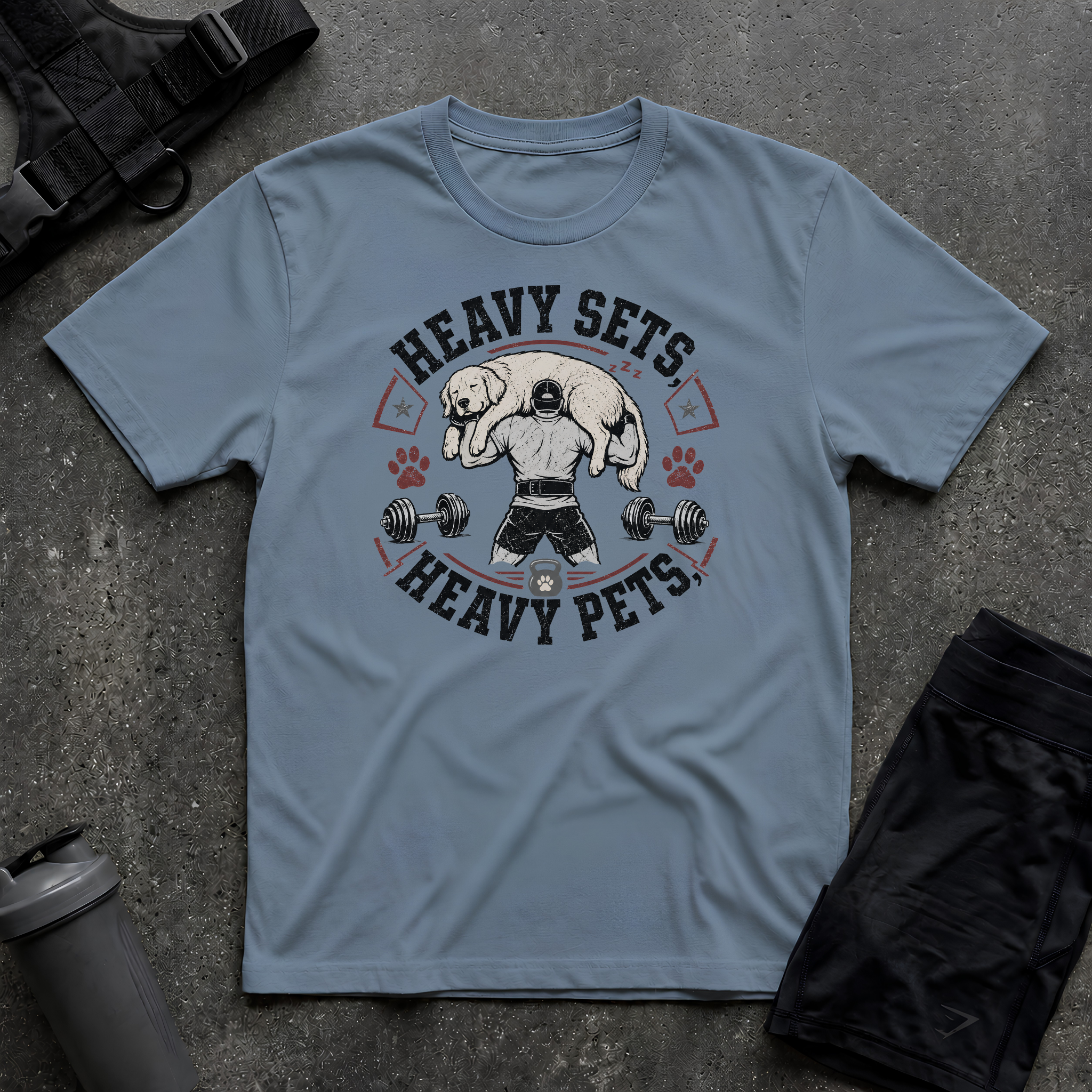 HEAVY SETS HEAVY PETS T-SHIRT