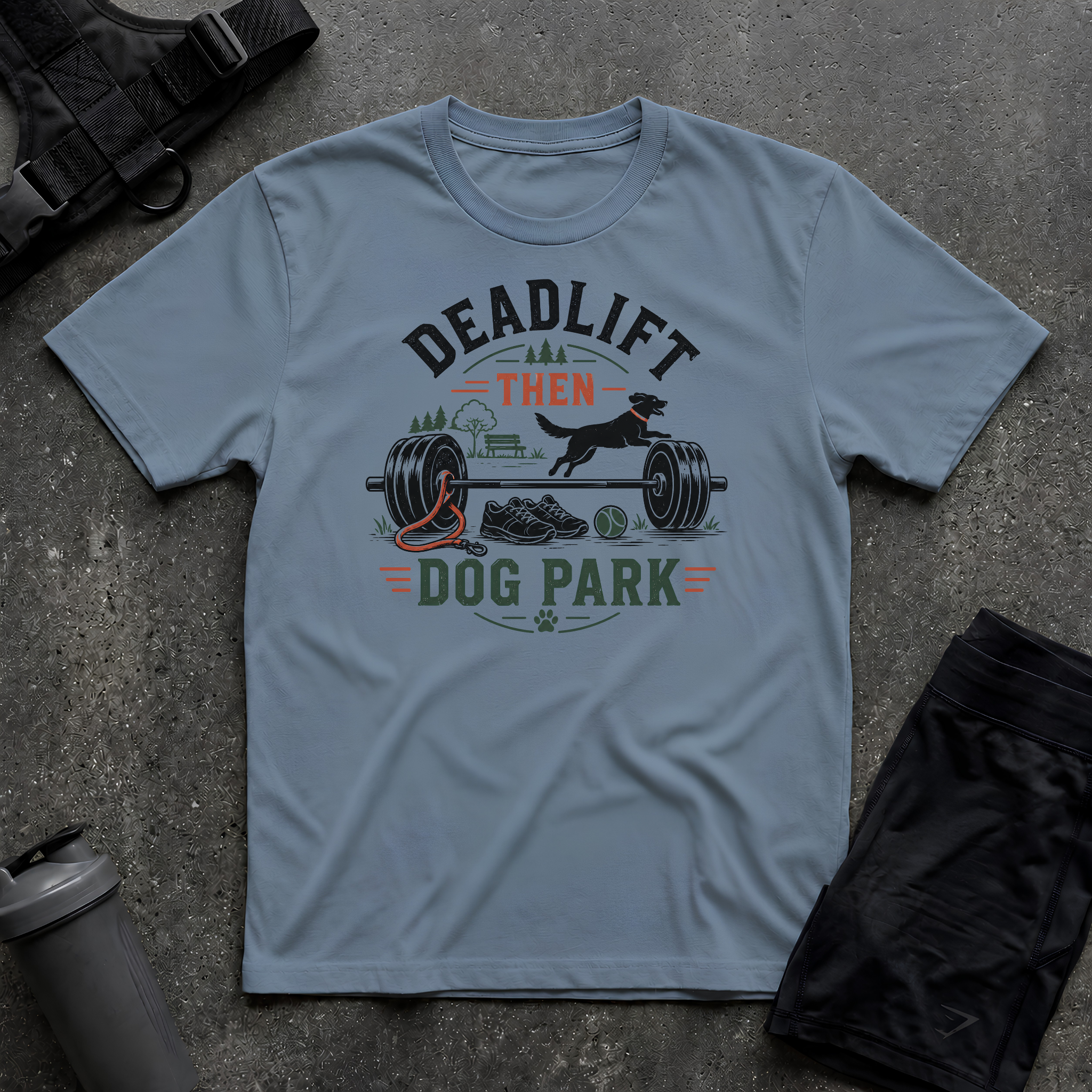 DEADLIFT THEN DOG PARK T-SHIRT