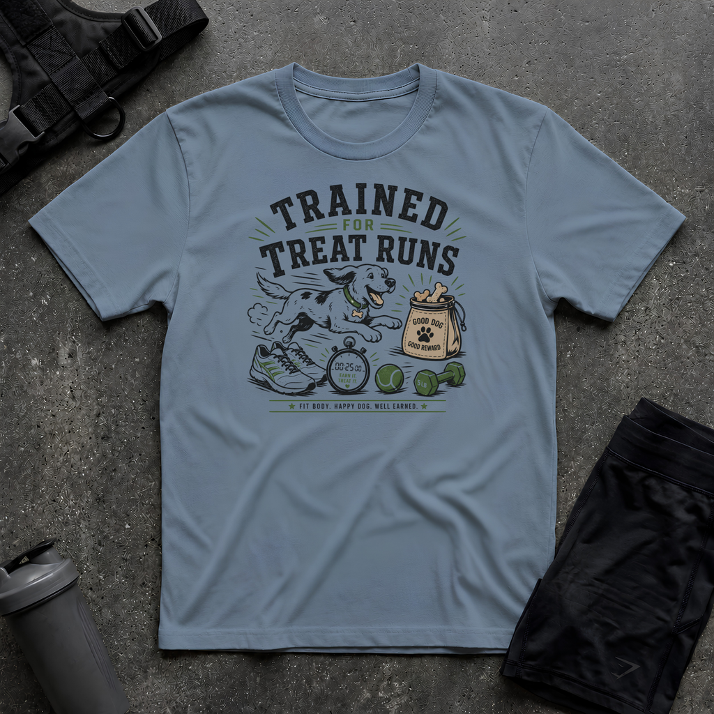 TRAINED FOR TREAT RUNS T-SHIRT