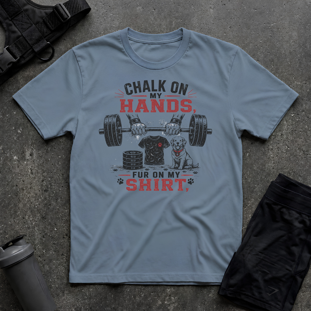 CHALK ON MY HANDS FUR IN MY SHIRT T-SHIRT